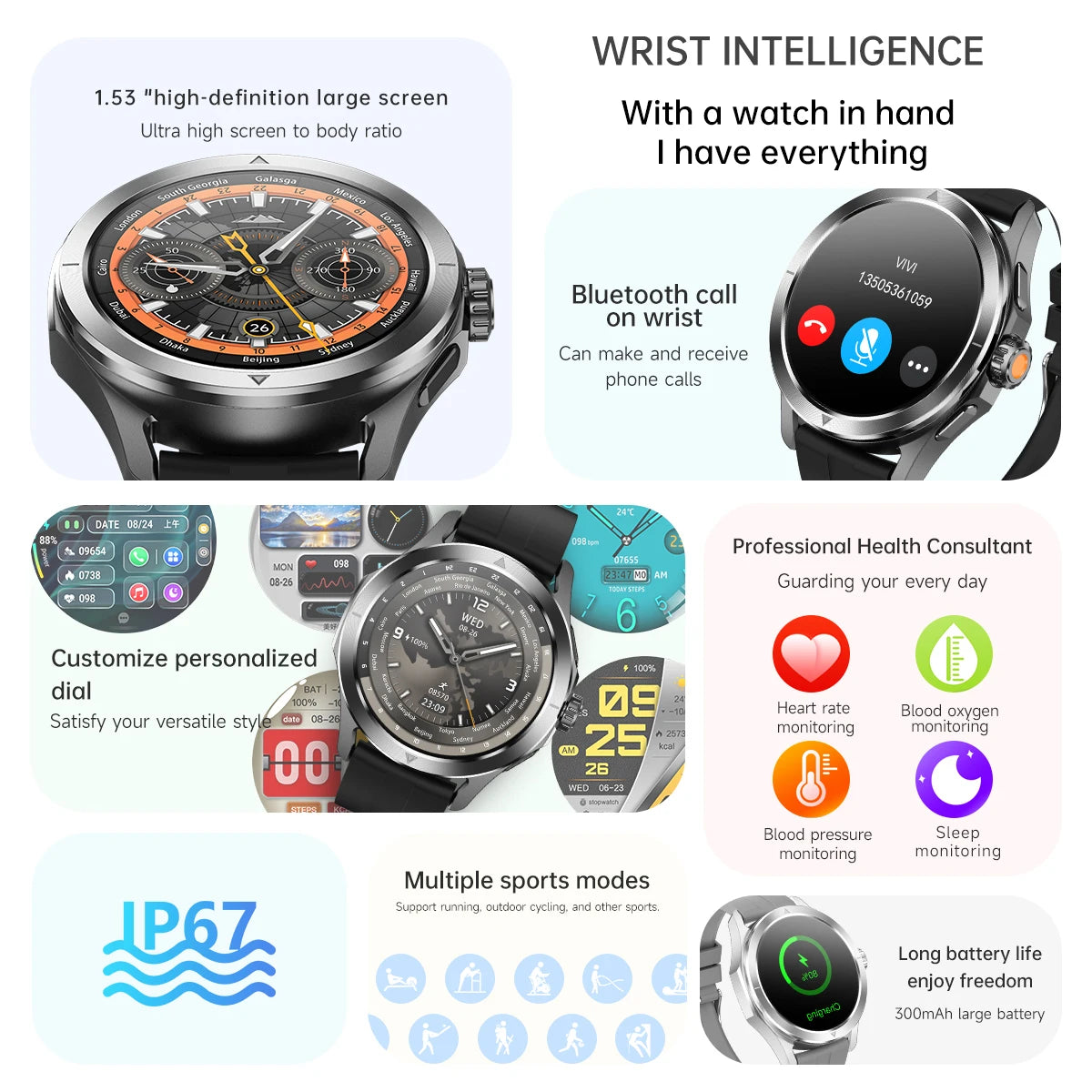 2024 S4 Ultra Smartwatch - AMOLED GPS Bluetooth NFC Call 5ATM Waterproof Fitness Tracker
