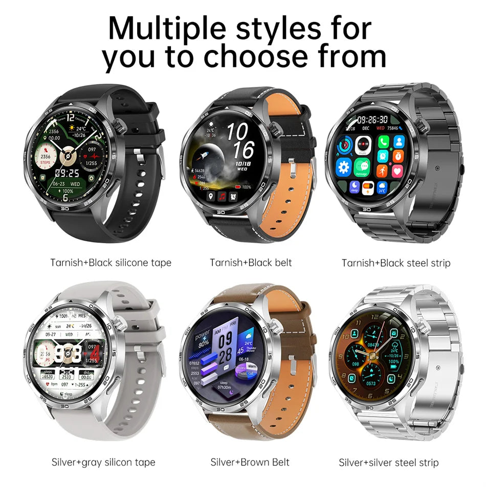 GPS Smartwatch Men 5 Pro AMOLED HD Bluetooth Call NFC Waterproof Heart Rate Fitness Watch