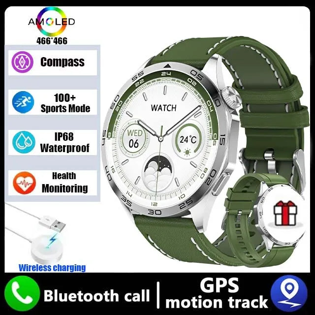 2024 Men's Smartwatch | Bluetooth Calling, IP68 Waterproof, Heart Rate Monitor, Fitness Tracker