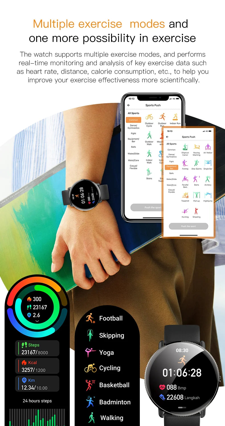 2024 Smartwatch Fitness Tracker with Bluetooth Call & IP68 Waterproof