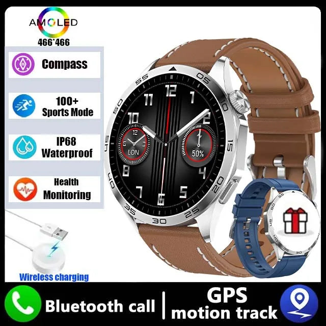2024 Men's Smartwatch | Bluetooth Calling, IP68 Waterproof, Heart Rate Monitor, Fitness Tracker