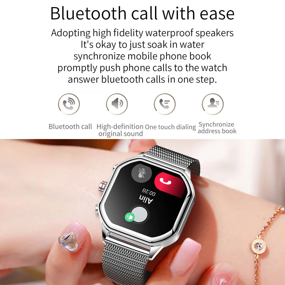2024 Women’s Smart Watch 1.4" AMOLED Health Tracker Waterproof Bluetooth Call