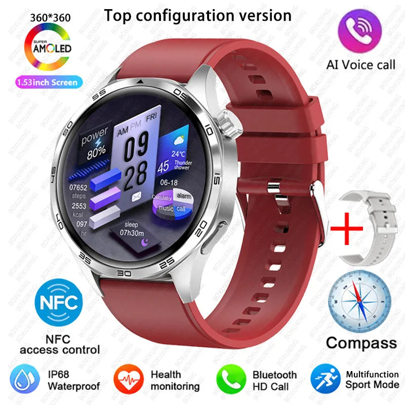 Smart Watch 5 Pro: AMOLED HD, Bluetooth Call, GPS, NFC, Fitness & Health Tracker