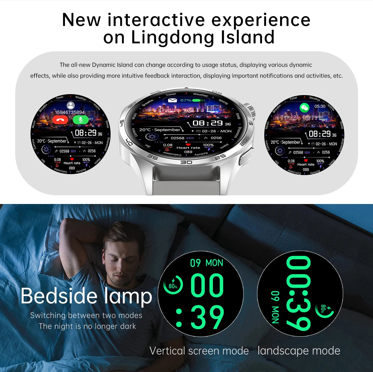Smart Watch for Men AMOLED HD Screen, Bluetooth Call, GPS, NFC, Heart Rate Tracker