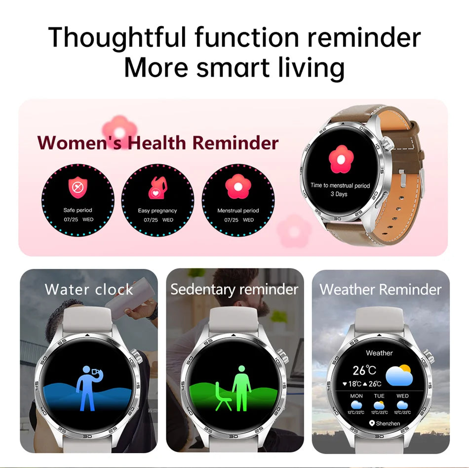 GPS Smartwatch Men 5 Pro AMOLED HD Bluetooth Call NFC Waterproof Heart Rate Fitness Watch