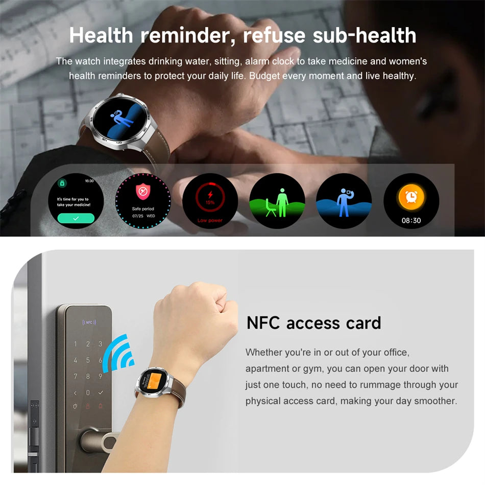 GPS Sports Smartwatch, Heart Rate, NFC, Compass, IP68 Waterproof