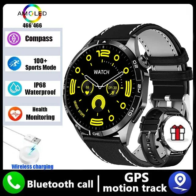 2024 Men's Smartwatch | Bluetooth Calling, IP68 Waterproof, Heart Rate Monitor, Fitness Tracker