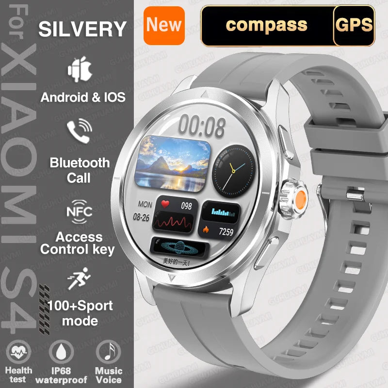 2024 S4 Ultra Smartwatch - AMOLED GPS Bluetooth NFC Call 5ATM Waterproof Fitness Tracker