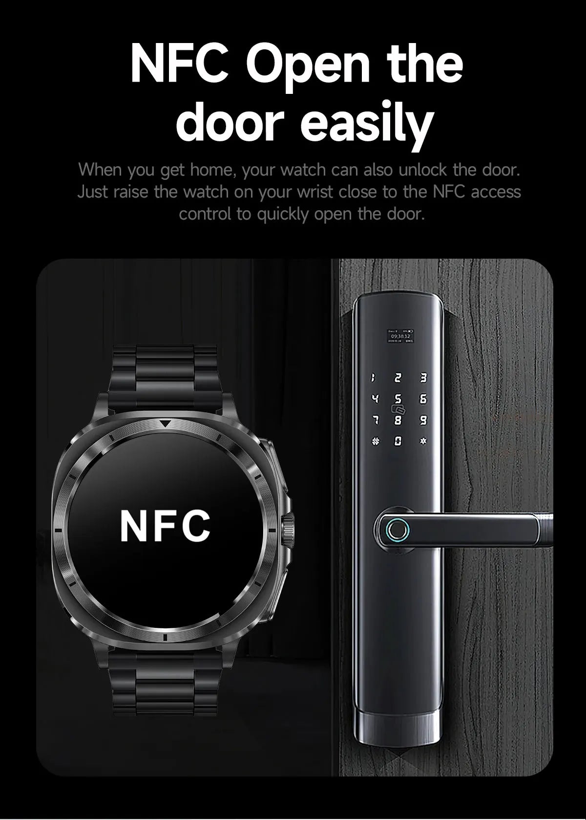 2025 AI Health Smartwatch: ECG, Blood Monitoring, HRV, NFC, Bluetooth Calls, Men's Fitness Tracker