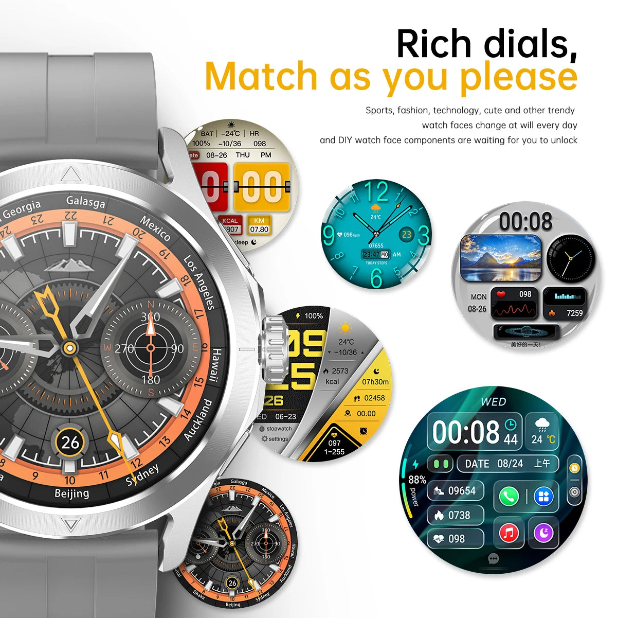 2024 S4 Ultra Smartwatch - AMOLED GPS Bluetooth NFC Call 5ATM Waterproof Fitness Tracker