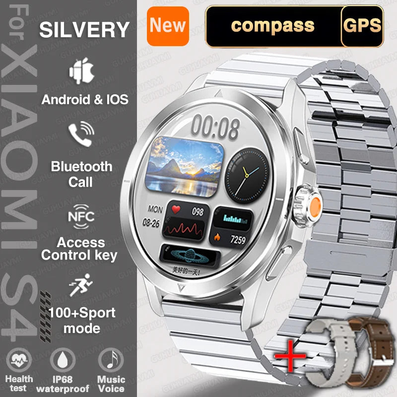 2024 S4 Ultra Smartwatch - AMOLED GPS Bluetooth NFC Call 5ATM Waterproof Fitness Tracker
