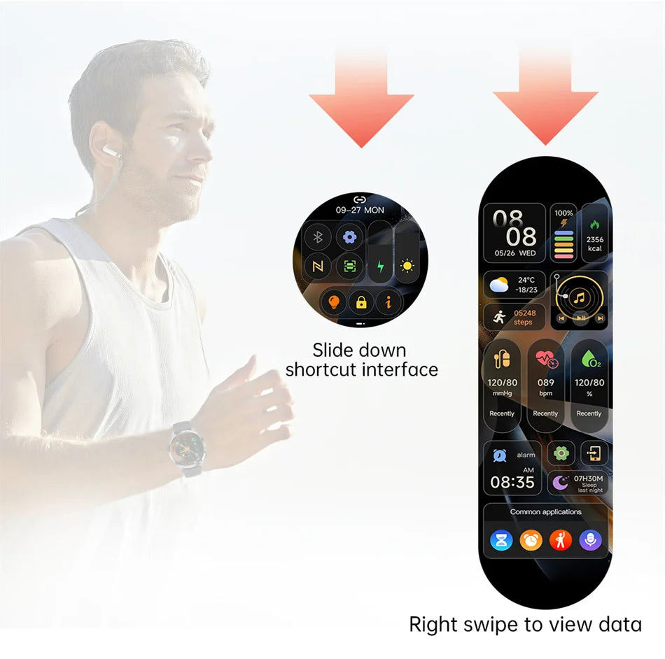 GPS Smartwatch Men 5 Pro AMOLED HD Bluetooth Call NFC Waterproof Heart Rate Fitness Watch