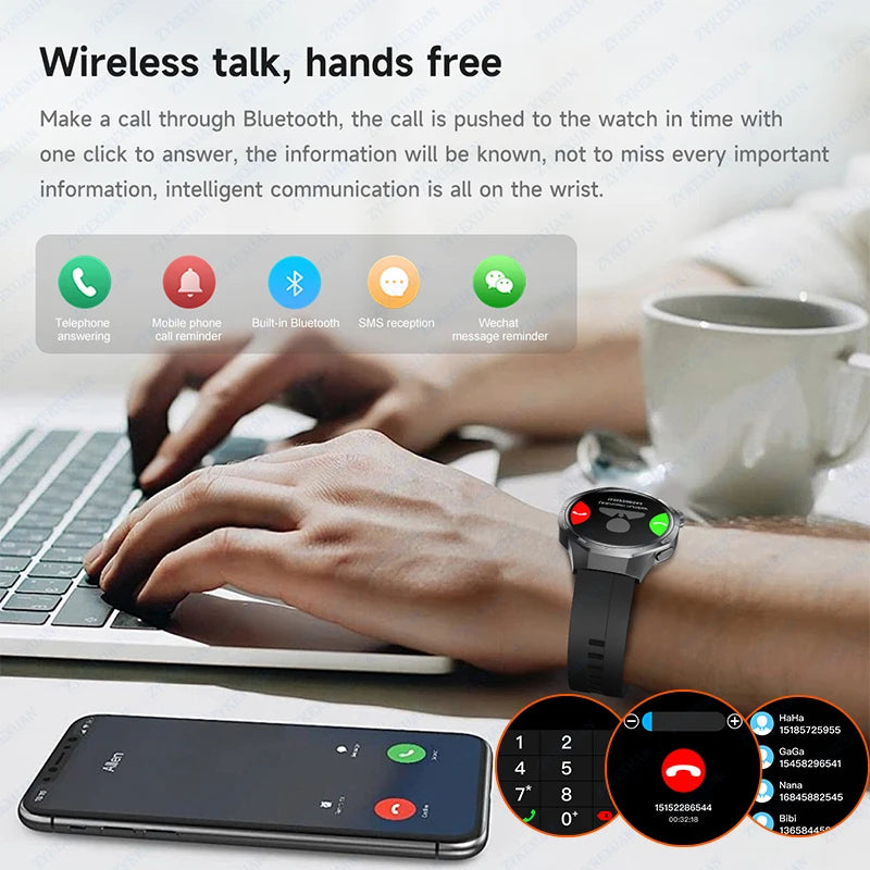 GPS Sports Smartwatch, Heart Rate, NFC, Compass, IP68 Waterproof