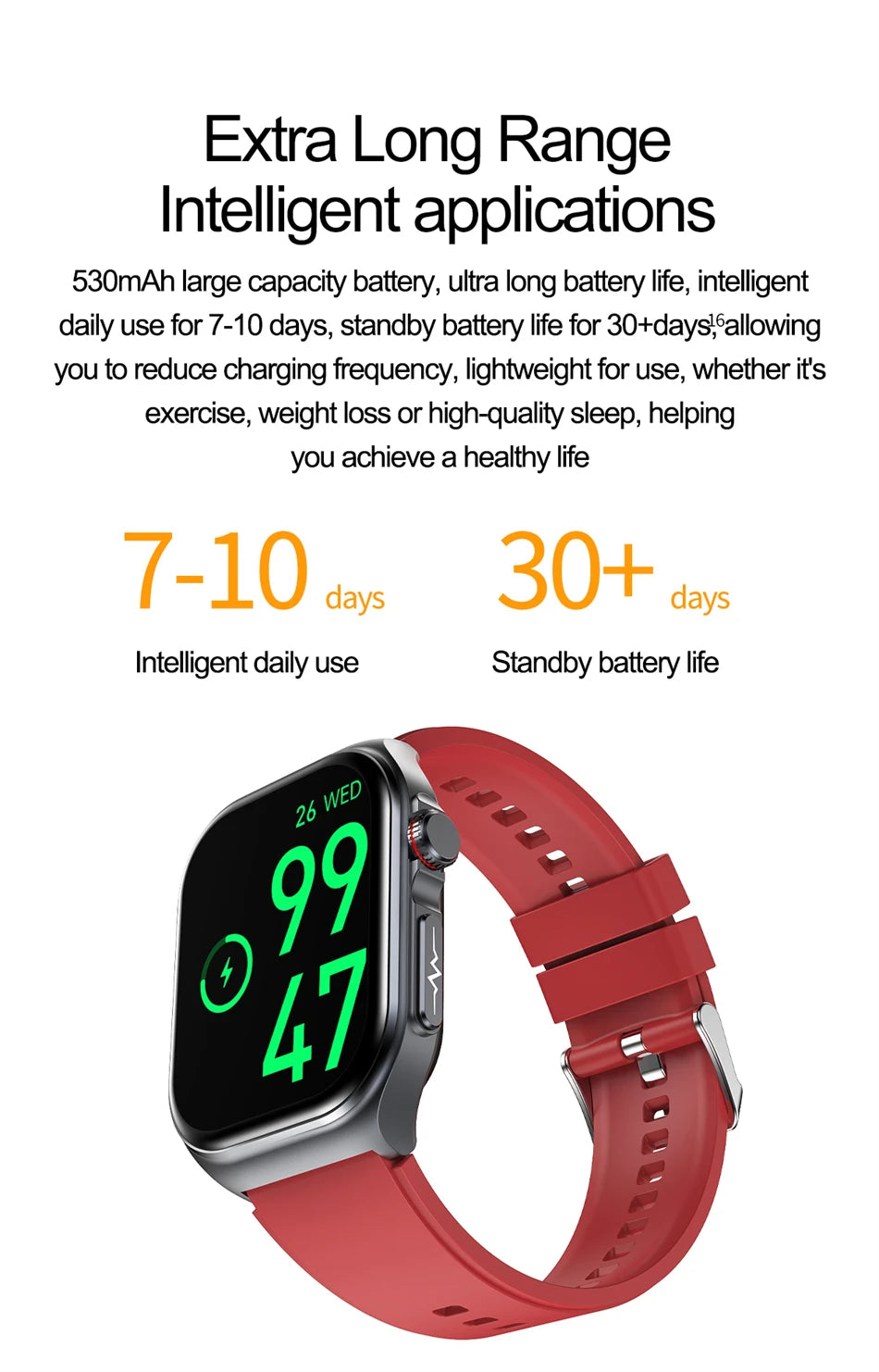 2.04" AI Medical Smartwatch, Blood Lipids, Uric Acid, ECG+PPG, Bluetooth Call, Waterproof