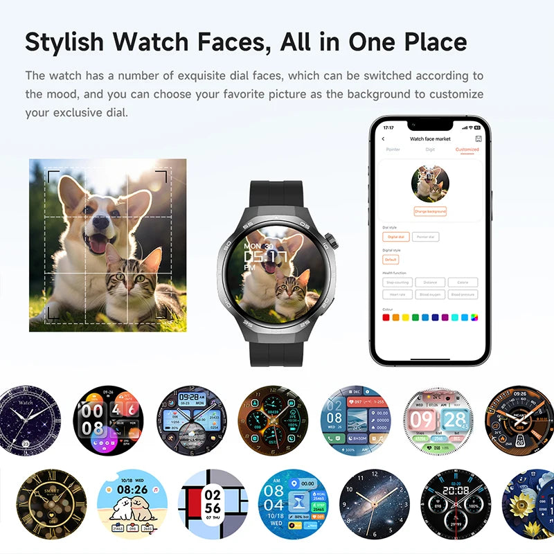 GPS Sports Smartwatch, Heart Rate, NFC, Compass, IP68 Waterproof