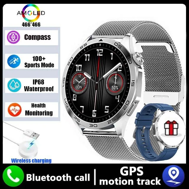 2024 Men's Smartwatch | Bluetooth Calling, IP68 Waterproof, Heart Rate Monitor, Fitness Tracker