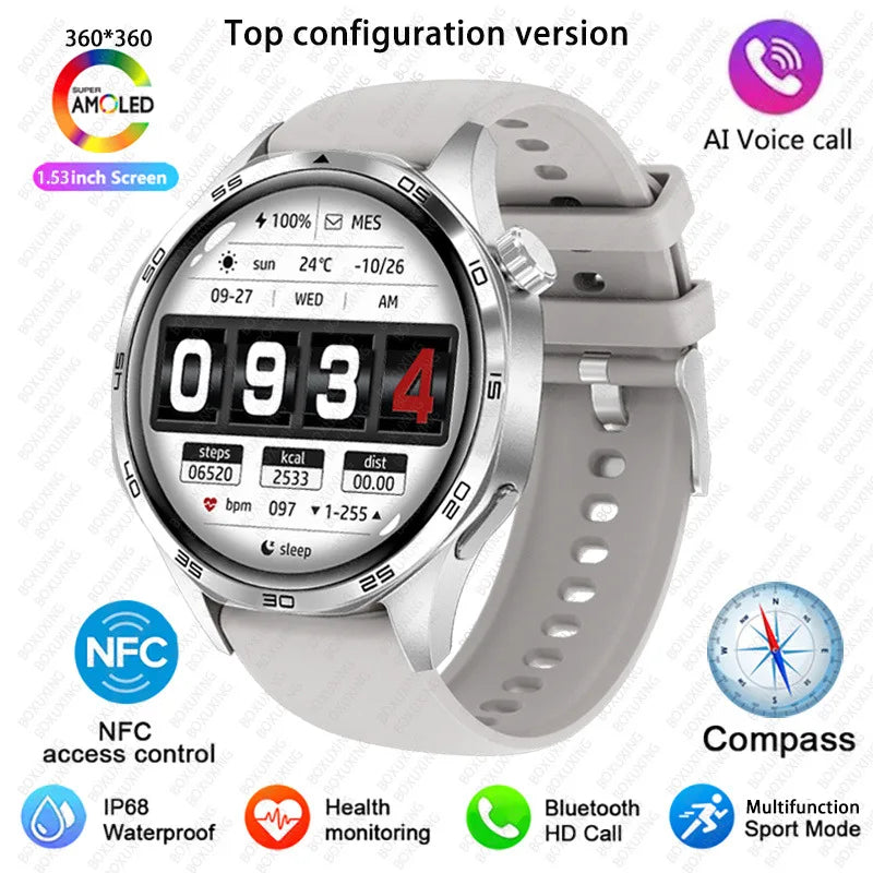 Smart Watch 5 Pro: AMOLED HD, Bluetooth Call, GPS, NFC, Fitness & Health Tracker