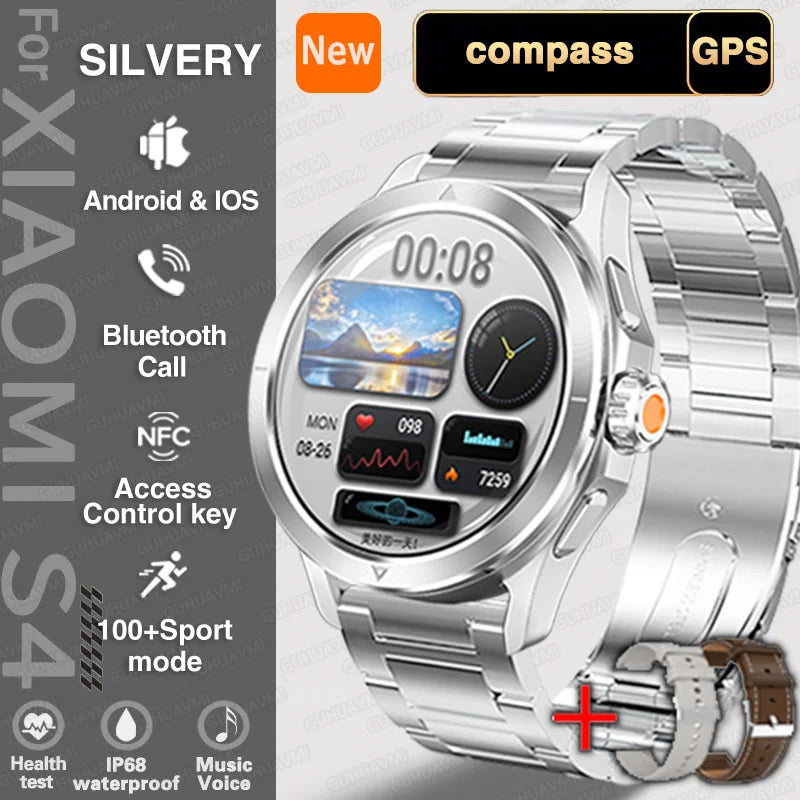 2024 S4 Ultra Smartwatch - AMOLED GPS Bluetooth NFC Call 5ATM Waterproof Fitness Tracker