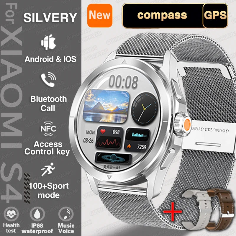 2024 S4 Ultra Smartwatch - AMOLED GPS Bluetooth NFC Call 5ATM Waterproof Fitness Tracker