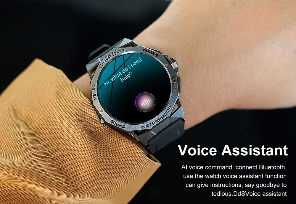 1.43” AMOLED Bluetooth Call Smart Watch for Men, Fitness Tracker, IP68 Waterproof