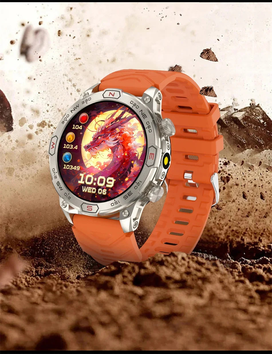 2025 Smart Watch - 1.43'' AMOLED, GPS, Fitness Tracker, BT 5.3, LED Lights, Compass
