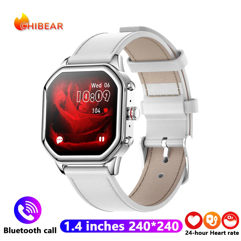 2024 Women’s Smart Watch 1.4" AMOLED Health Tracker Waterproof Bluetooth Call