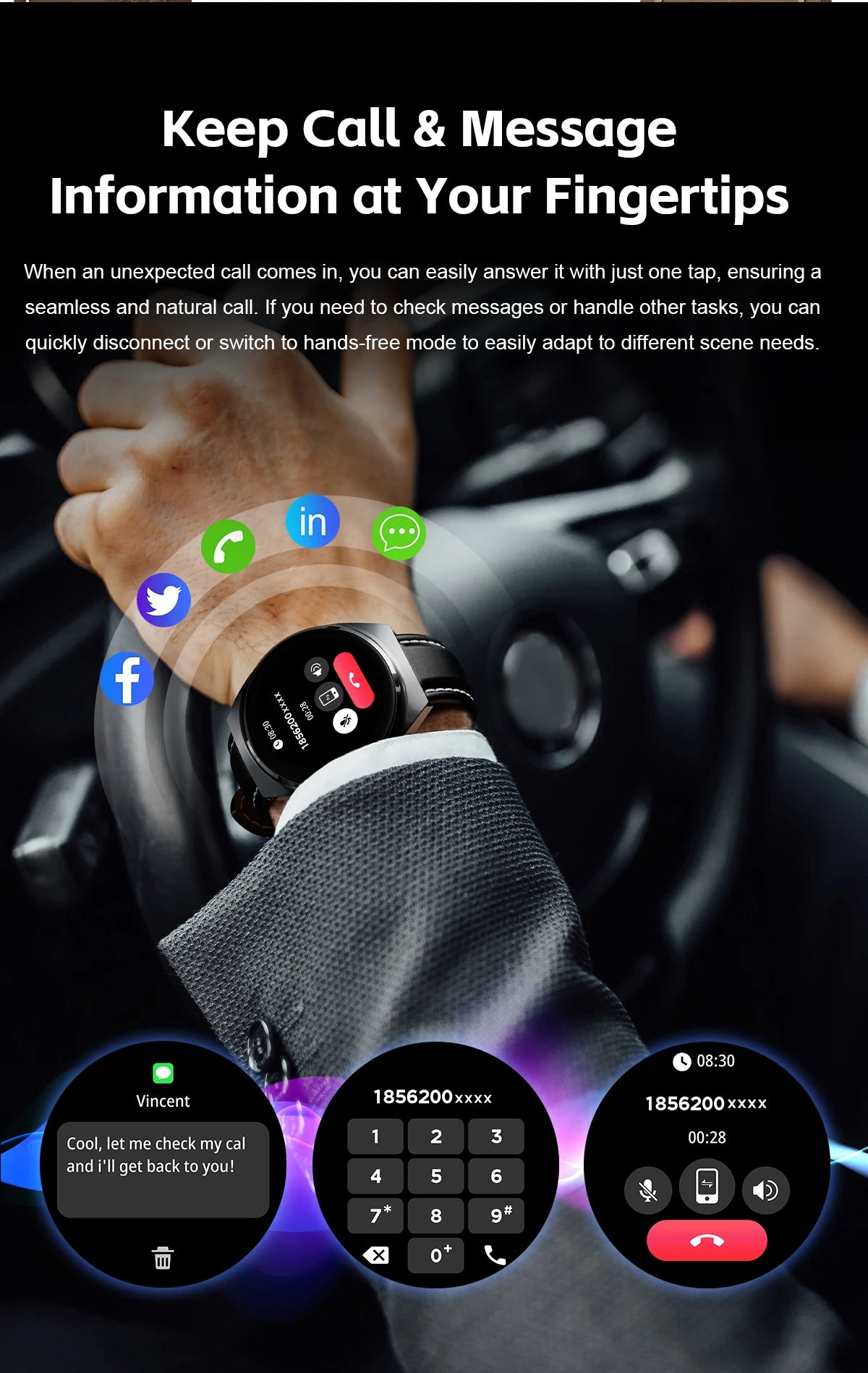 New Men’s Smart Watch & TWS Headset 2-in-1: Wireless Earbuds, Health Tracker, NFC, Sport & Fashion
