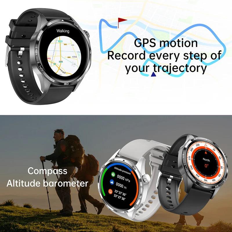 Smart Watch for Men AMOLED HD Screen, Bluetooth Call, GPS, NFC, Heart Rate Tracker
