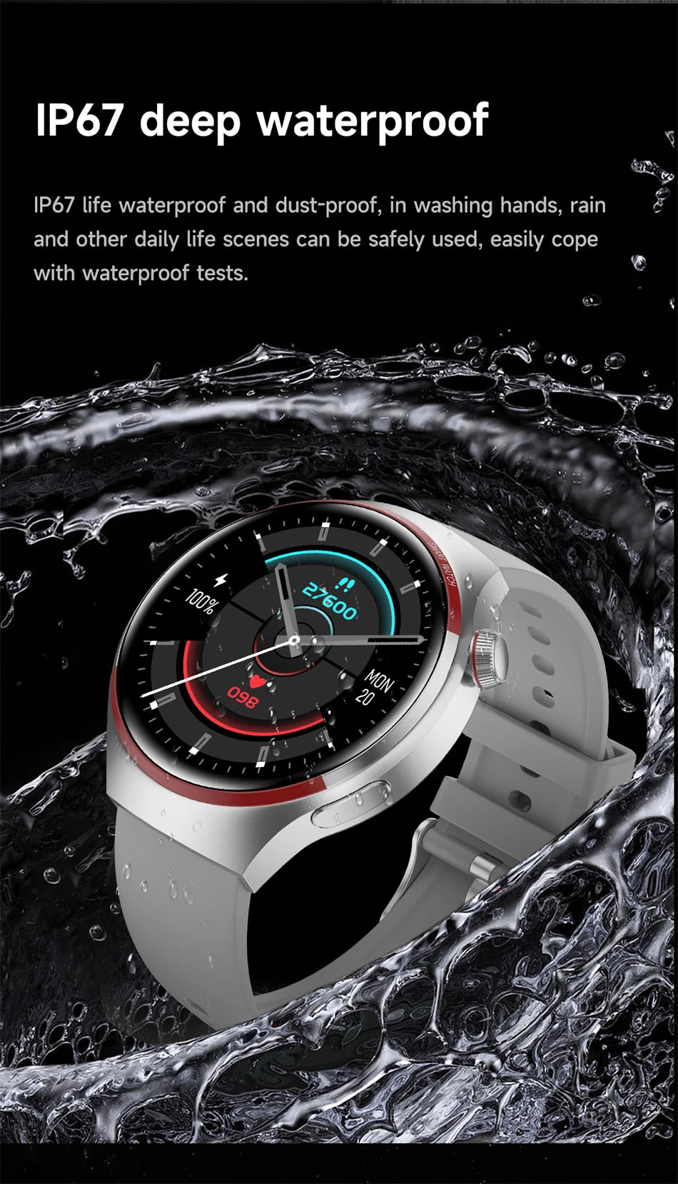 4 PRO Space Exploration Smartwatch HD GPS NFC Bluetooth Call Heart Rate & Fitness Tracker