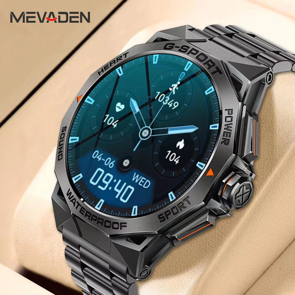 1.43” AMOLED Bluetooth Call Smart Watch for Men, Fitness Tracker, IP68 Waterproof