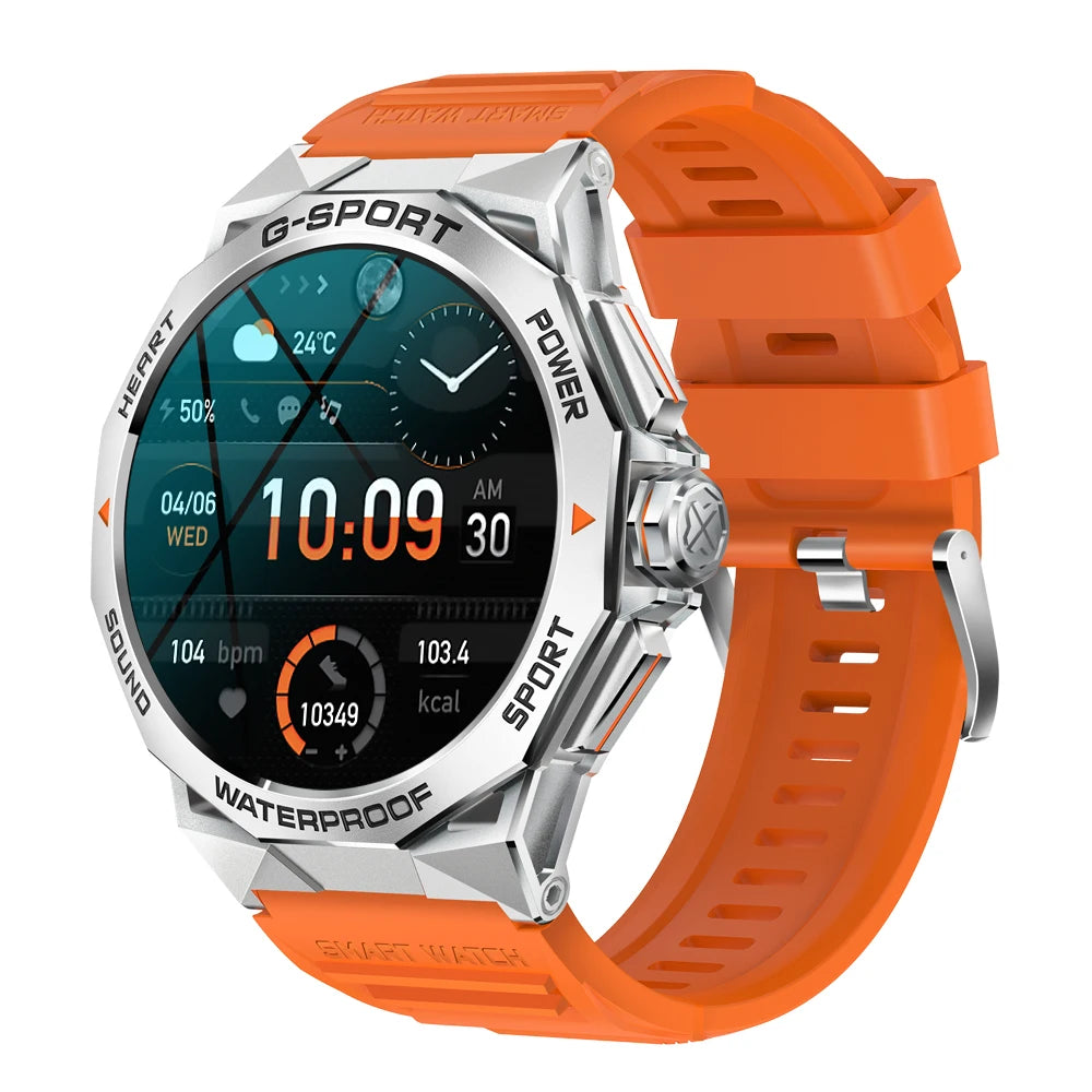 1.43” AMOLED Bluetooth Call Smart Watch for Men, Fitness Tracker, IP68 Waterproof