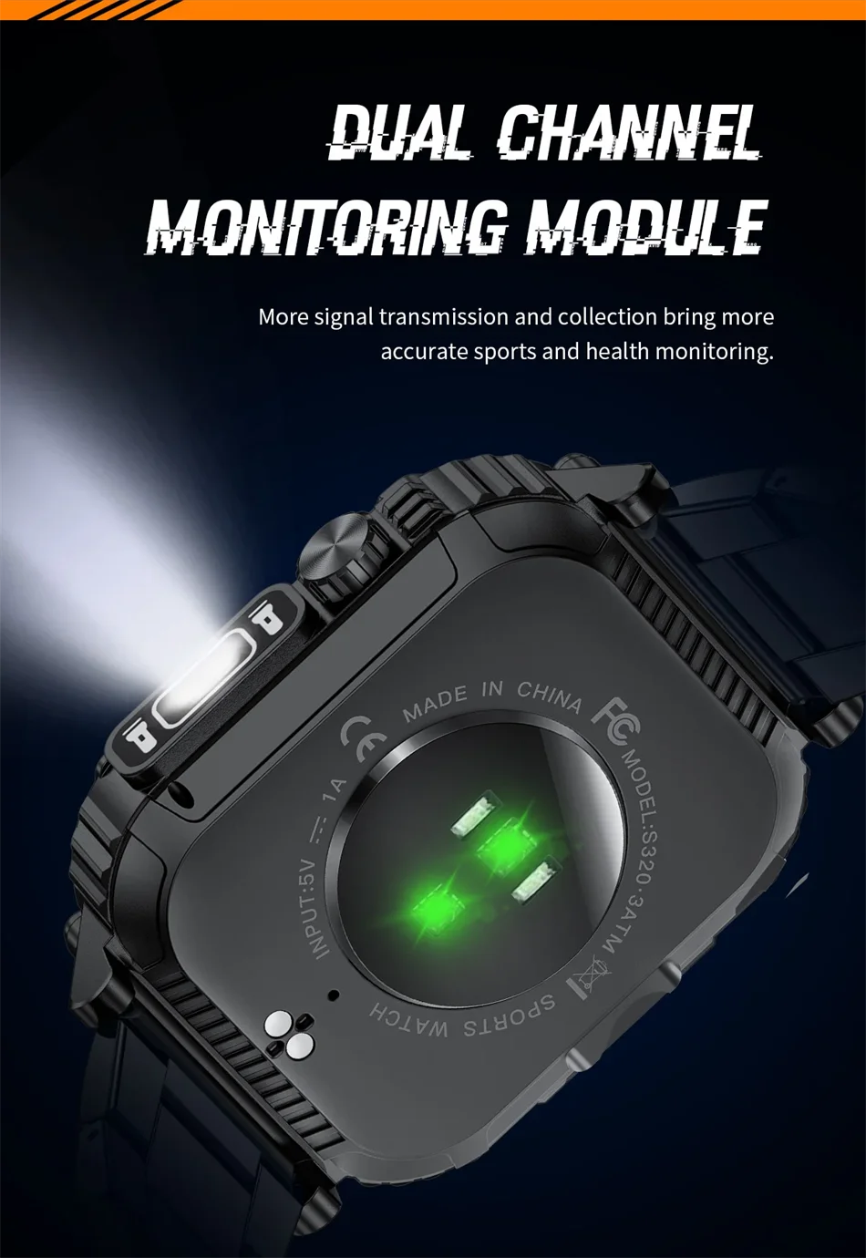 LIGE Military Men Smart Watch 2.02'' HD Screen LED Flashlight Compass Watches 3ATM Waterproof Outdoor Sports Smartwatch 2025 New