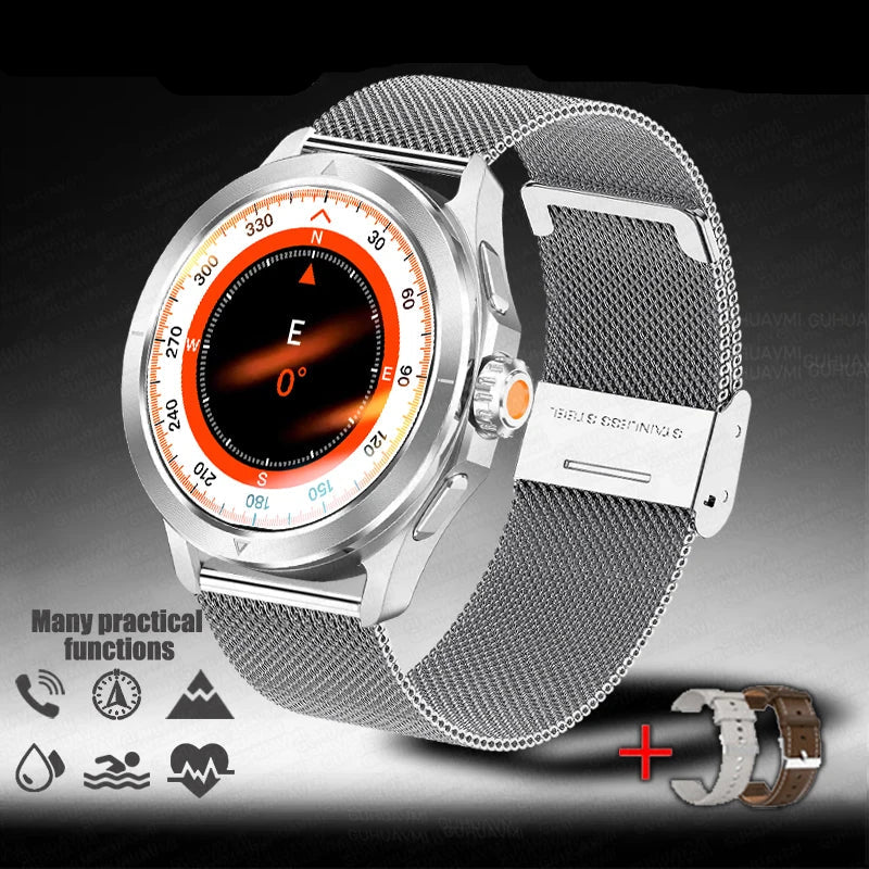 2025 For Xiaomi S4 Ultra Smart Watch Men AMOLED Outdoor Sports NFC GPS Compass Heart rate Waterproof Bluetooth Call Smart bracel