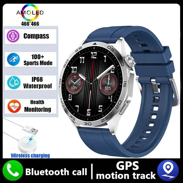 2024 Men's Smartwatch | Bluetooth Calling, IP68 Waterproof, Heart Rate Monitor, Fitness Tracker