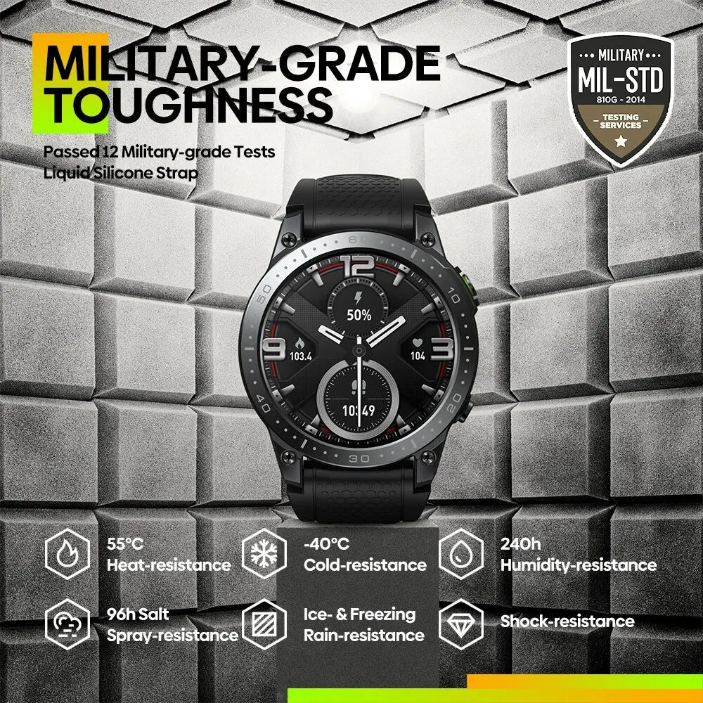 Ultra HD AMOLED Smartwatch | Voice Calling, 100+ Sports Modes, 24H Health Monitoring