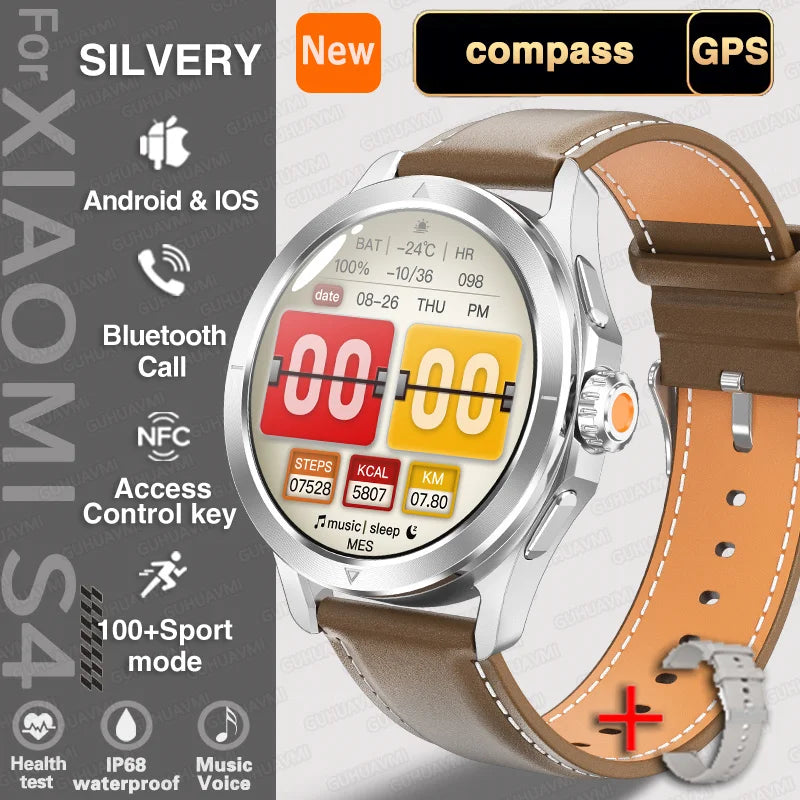 2024 S4 Ultra Smartwatch - AMOLED GPS Bluetooth NFC Call 5ATM Waterproof Fitness Tracker