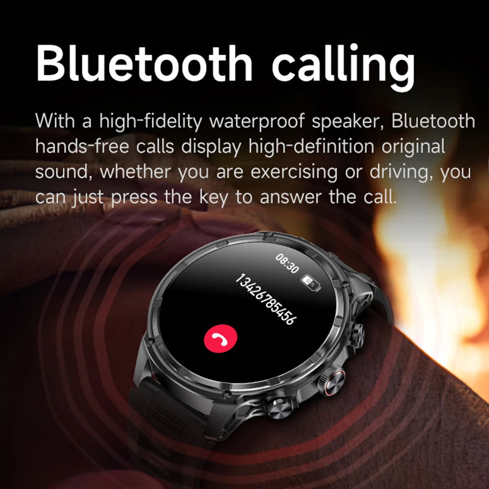 1.85" Ultra HD Smartwatch with NFC, Bluetooth Calling, 710mAh Battery, Fitness & Health Tracking