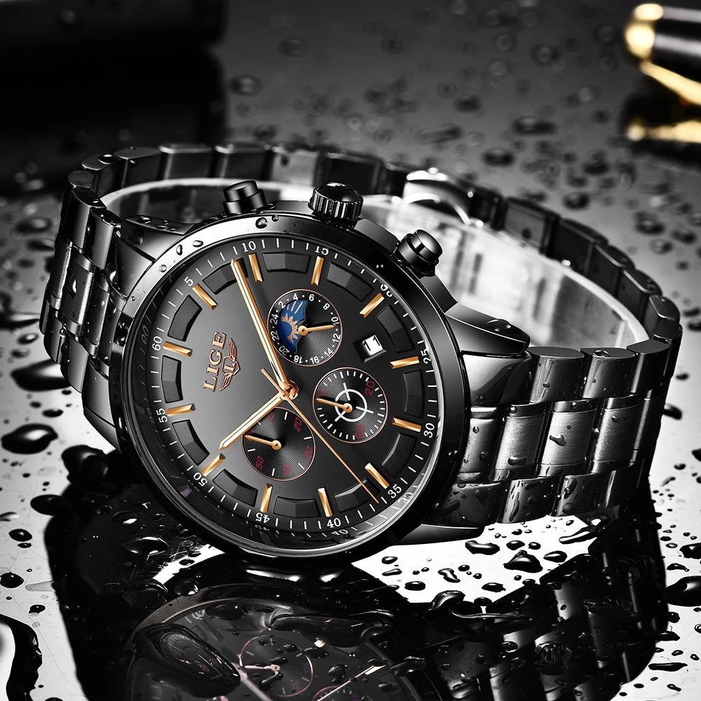 Top Brand Luxury Business Watch for Men | Stainless Steel | Waterproof Quartz
