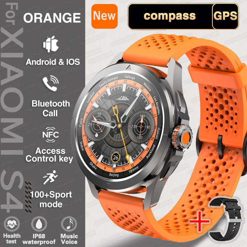 2024 S4 Ultra Smartwatch - AMOLED GPS Bluetooth NFC Call 5ATM Waterproof Fitness Tracker