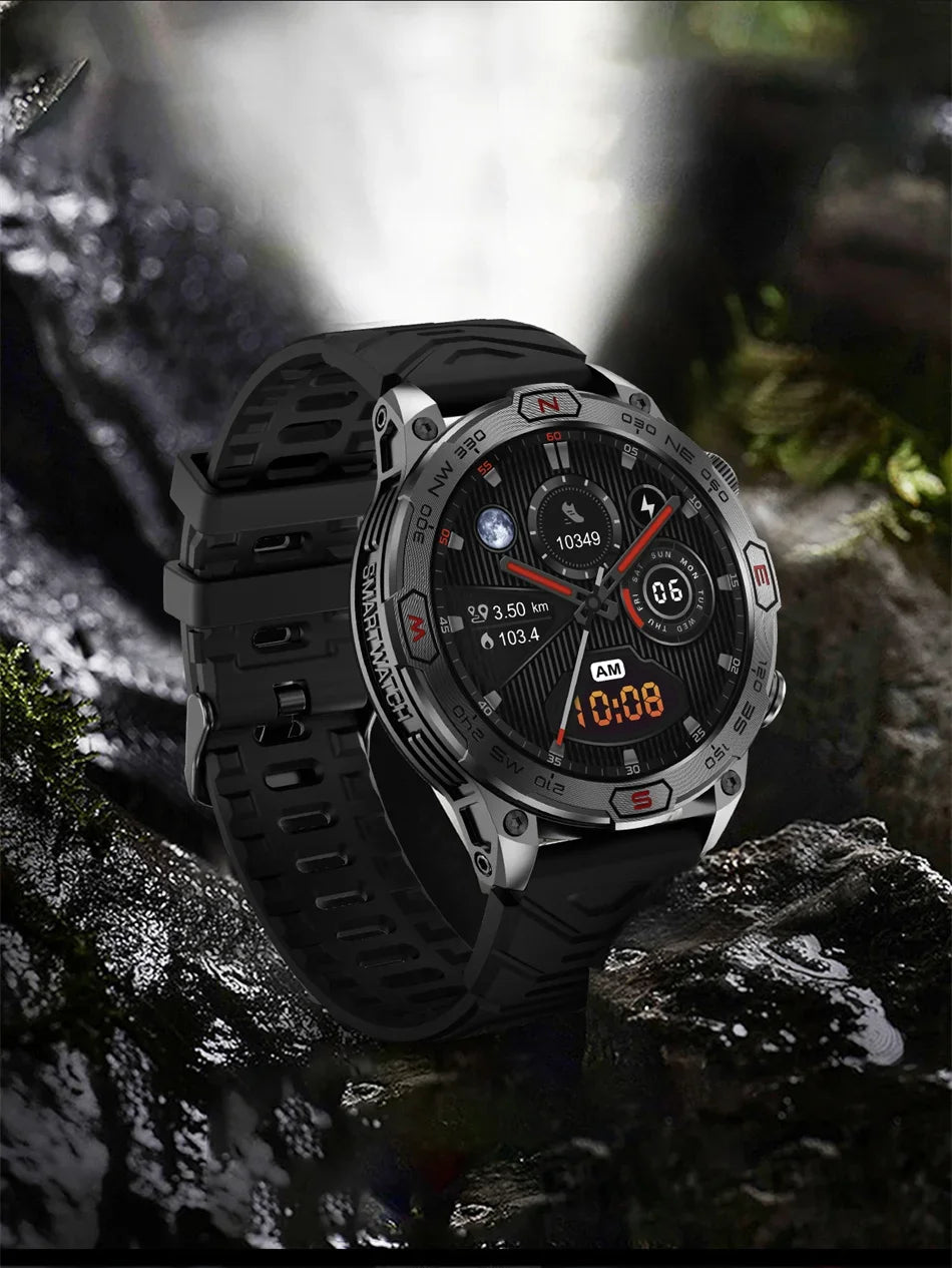 2025 Smart Watch - 1.43'' AMOLED, GPS, Fitness Tracker, BT 5.3, LED Lights, Compass