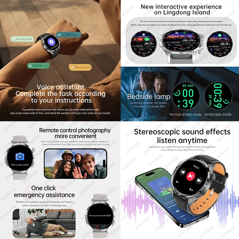 GPS Smartwatch Men 5 Pro AMOLED HD Bluetooth Call NFC Waterproof Heart Rate Fitness Watch