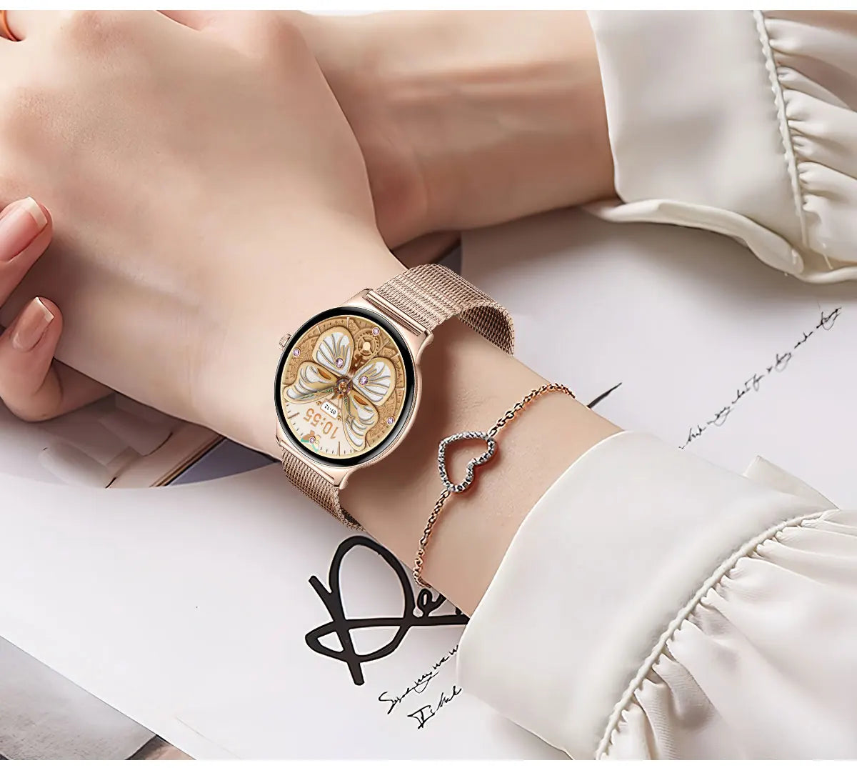 Ultra-Thin 1.43" Smart Watch HD AMOLED Screen Wireless Calling 100+ Sports Modes