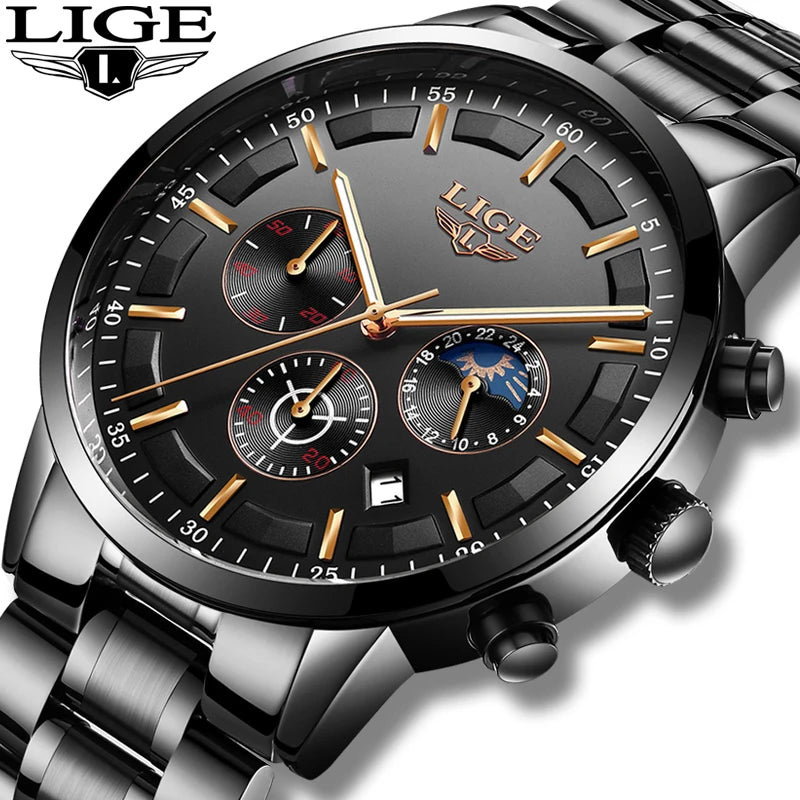 Top Brand Luxury Business Watch for Men | Stainless Steel | Waterproof Quartz