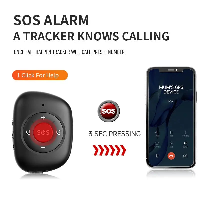 IP67 Waterproof 4G Smart GPS Locator Necklace for Kids, Elderly, and Students with SOS, Phone Pendant, and Remote Monitor
