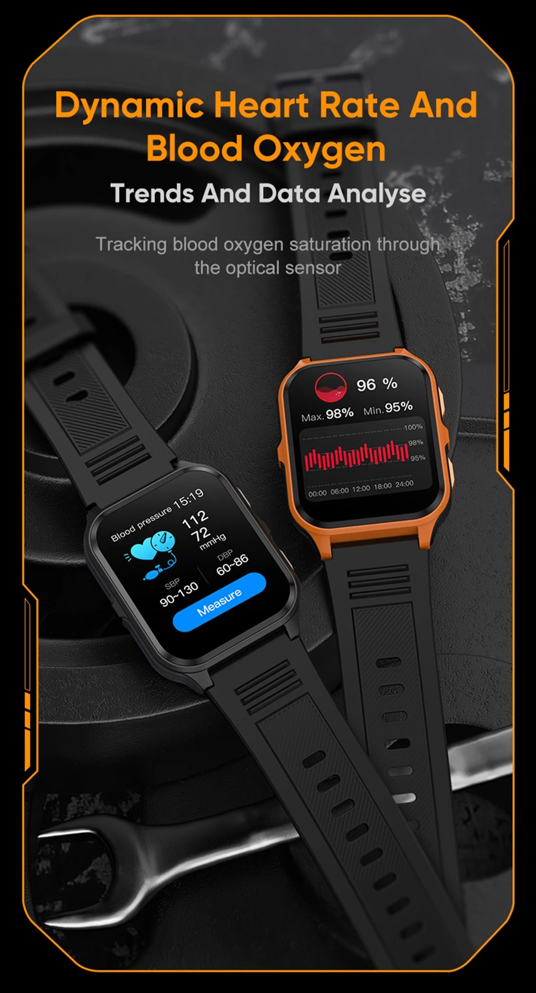 1.9'' Military Smartwatch for Men | Bluetooth Call, IP68 Waterproof, Fitness Tracker