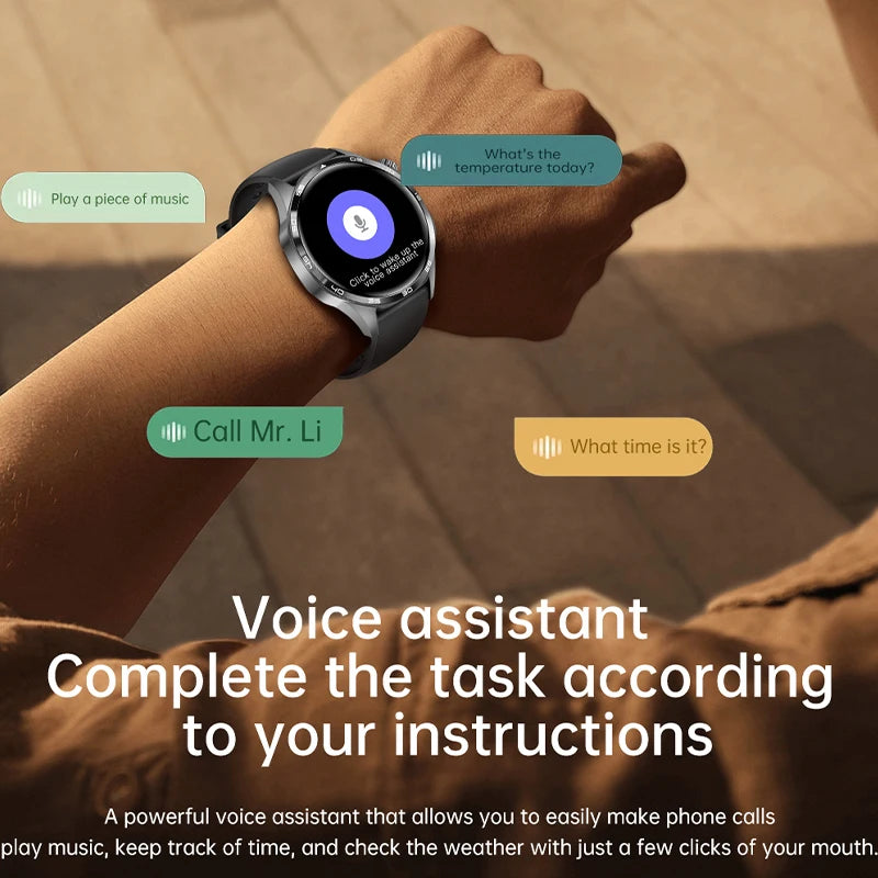 Smart Watch for Men AMOLED HD Screen, Bluetooth Call, GPS, NFC, Heart Rate Tracker