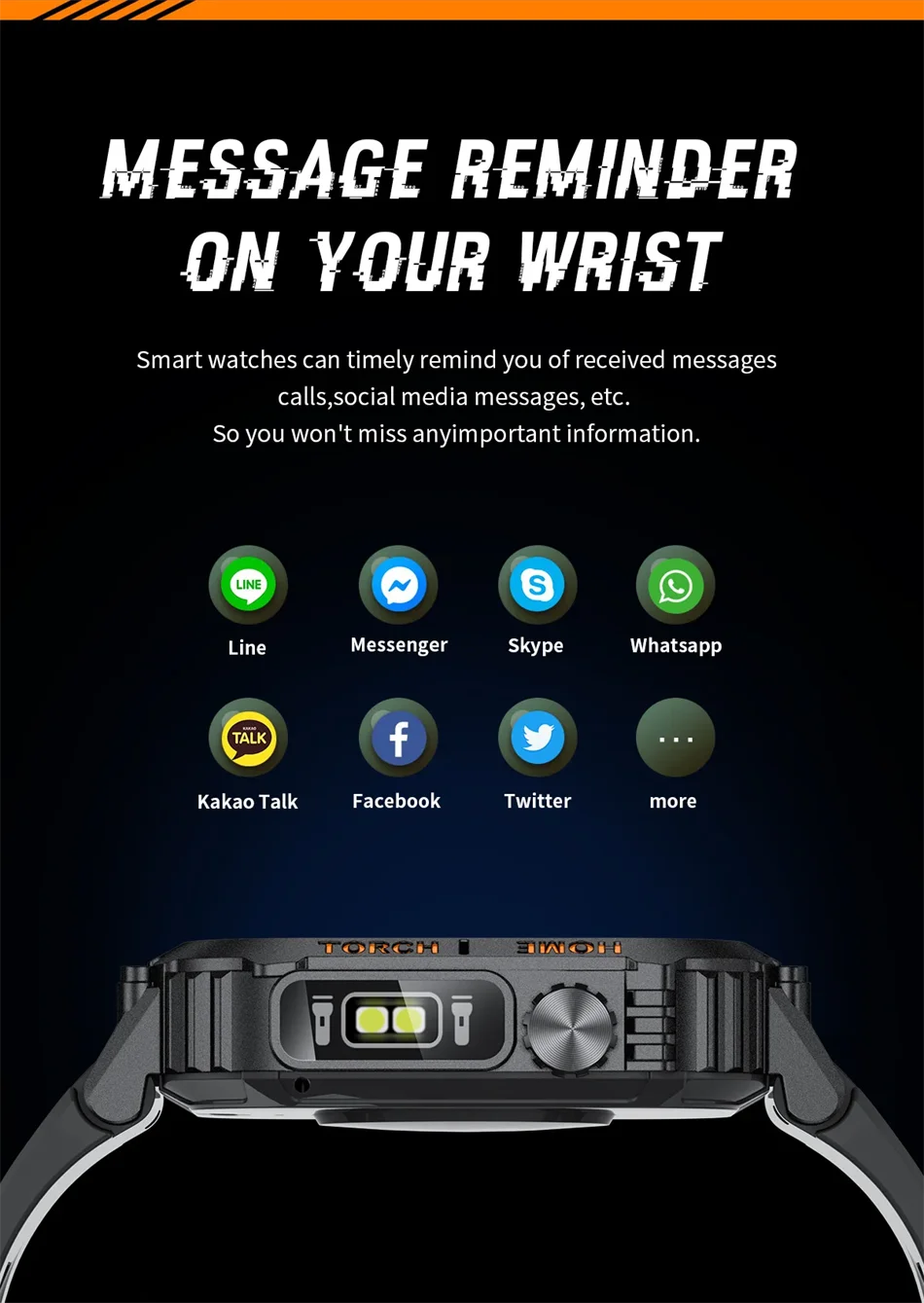LIGE Military Men Smart Watch 2.02'' HD Screen LED Flashlight Compass Watches 3ATM Waterproof Outdoor Sports Smartwatch 2025 New