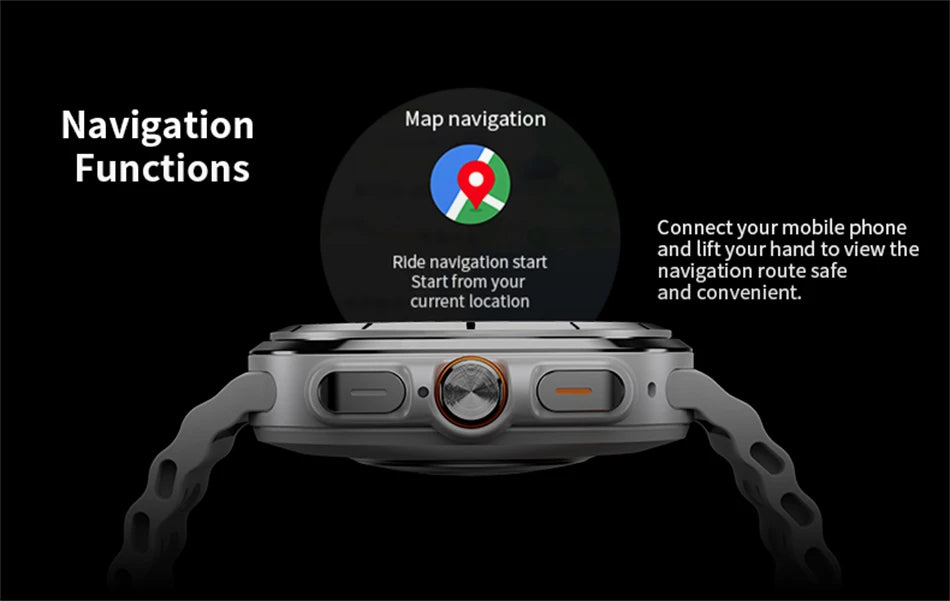 GPS AMOLED Smartwatch: Outdoor Sports, BT Calling, NFC, IP68