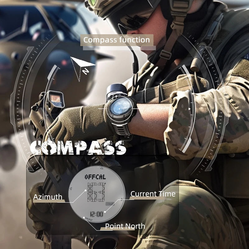 Carbon Fiber Men's Sports Watch | WR50M | Altimeter, Barometer, Compass.