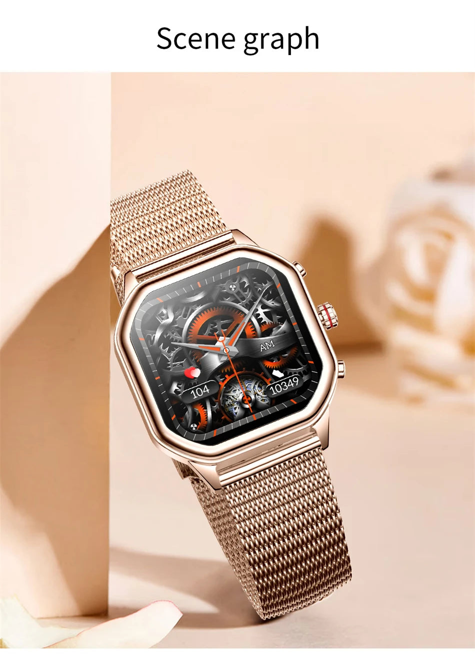 2024 Women’s Smart Watch 1.4" AMOLED Health Tracker Waterproof Bluetooth Call